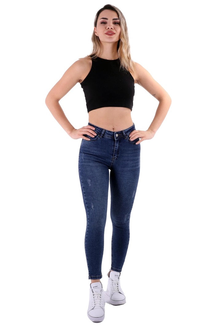 Skinny Kot Pantolon - Koyu Mavi Kot - (26-31) - 2