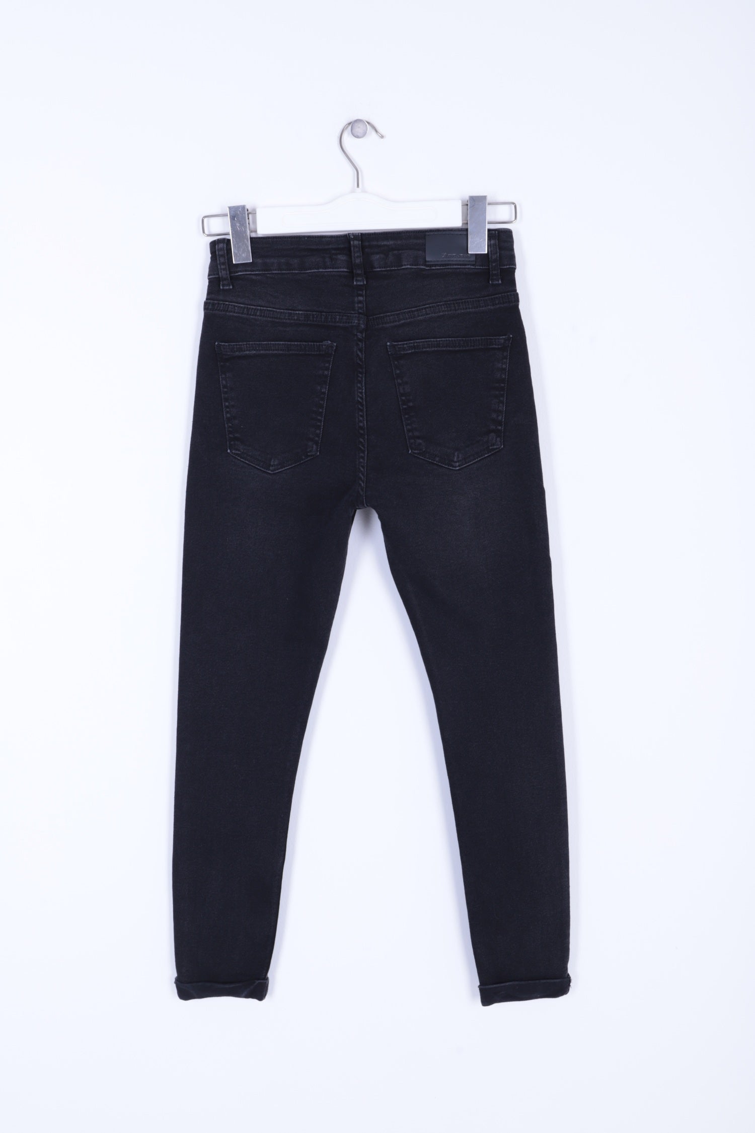Duble Paça Skinny Kısa Boy Kot Pantolon - Antrasit Kot - (28-33) - 6