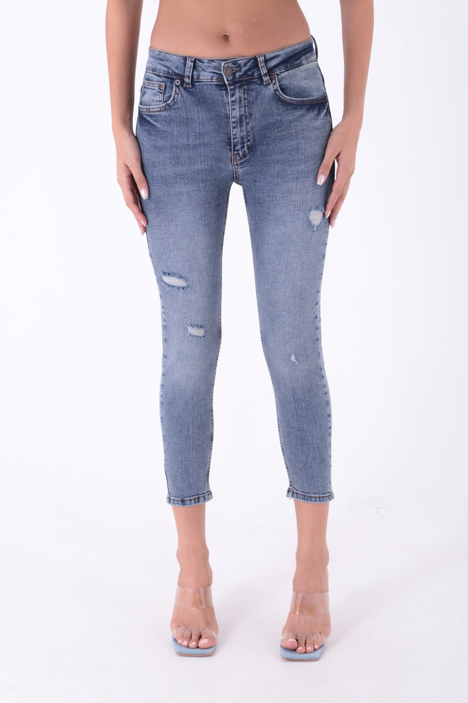 Skinny Kot Pantolon - Orta Mavi Kot - (26-31) - 2