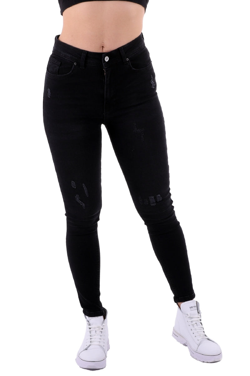 Az Yırtıklı Skinny Kot Pantolon - Antrasit Kot - (30-36) - 3