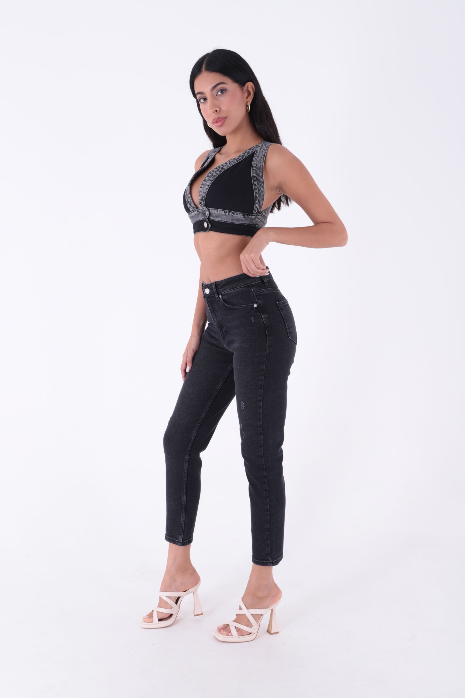 Comfort Slim Kot Pantolon - Antrasit Kot - (26-31) - 4