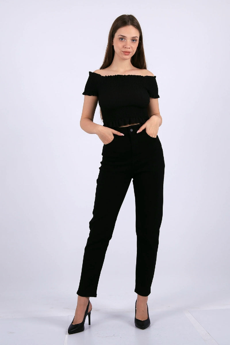 Comfort Slim Kot Pantolon Siyah