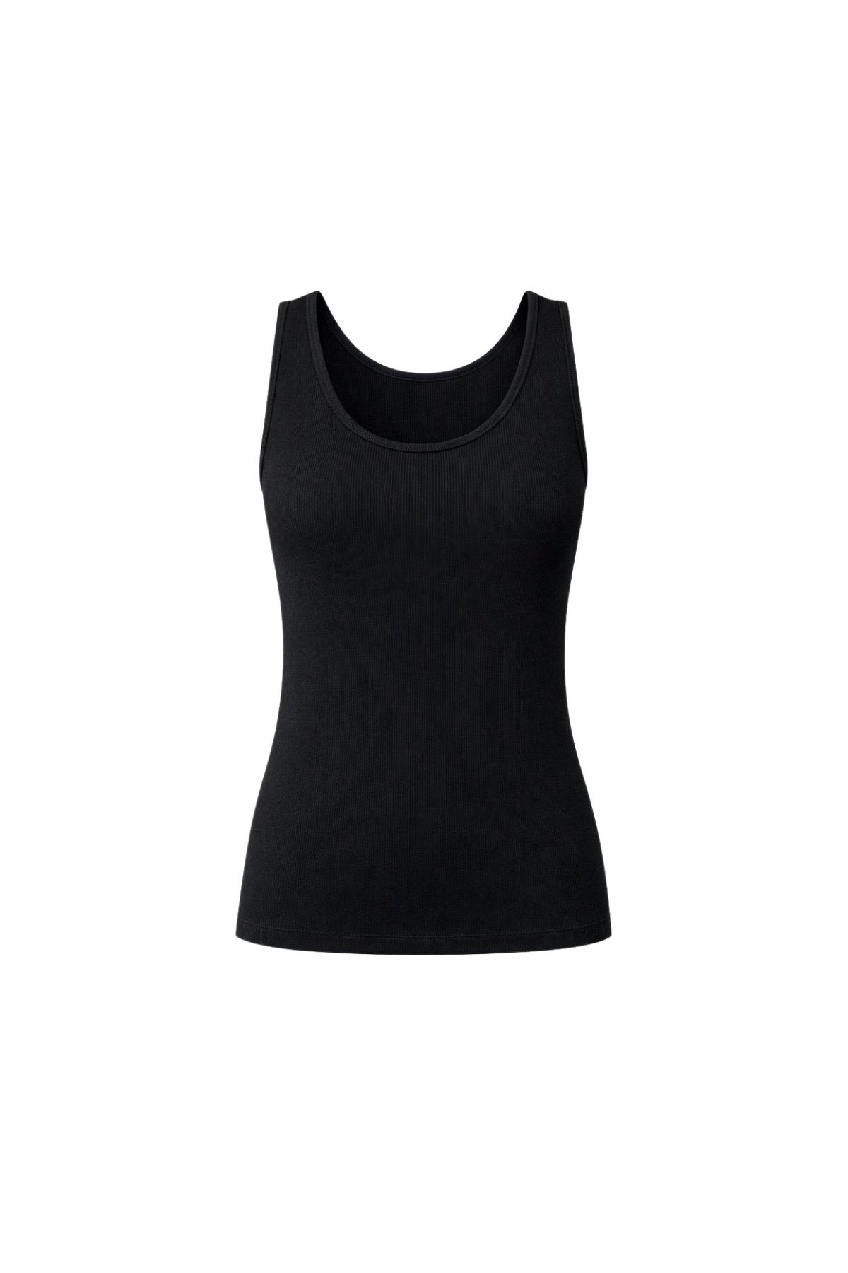 Oval Yaka Basic Triko Top - Beyaz
