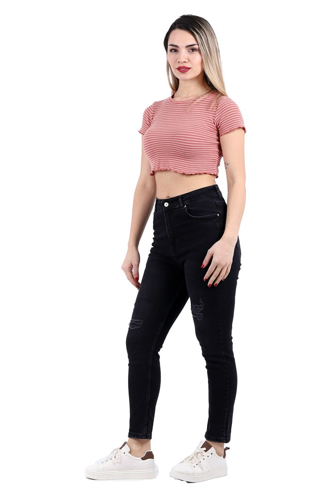 Skinny Pantolon - Antrasit Kot - (26-31) - 2