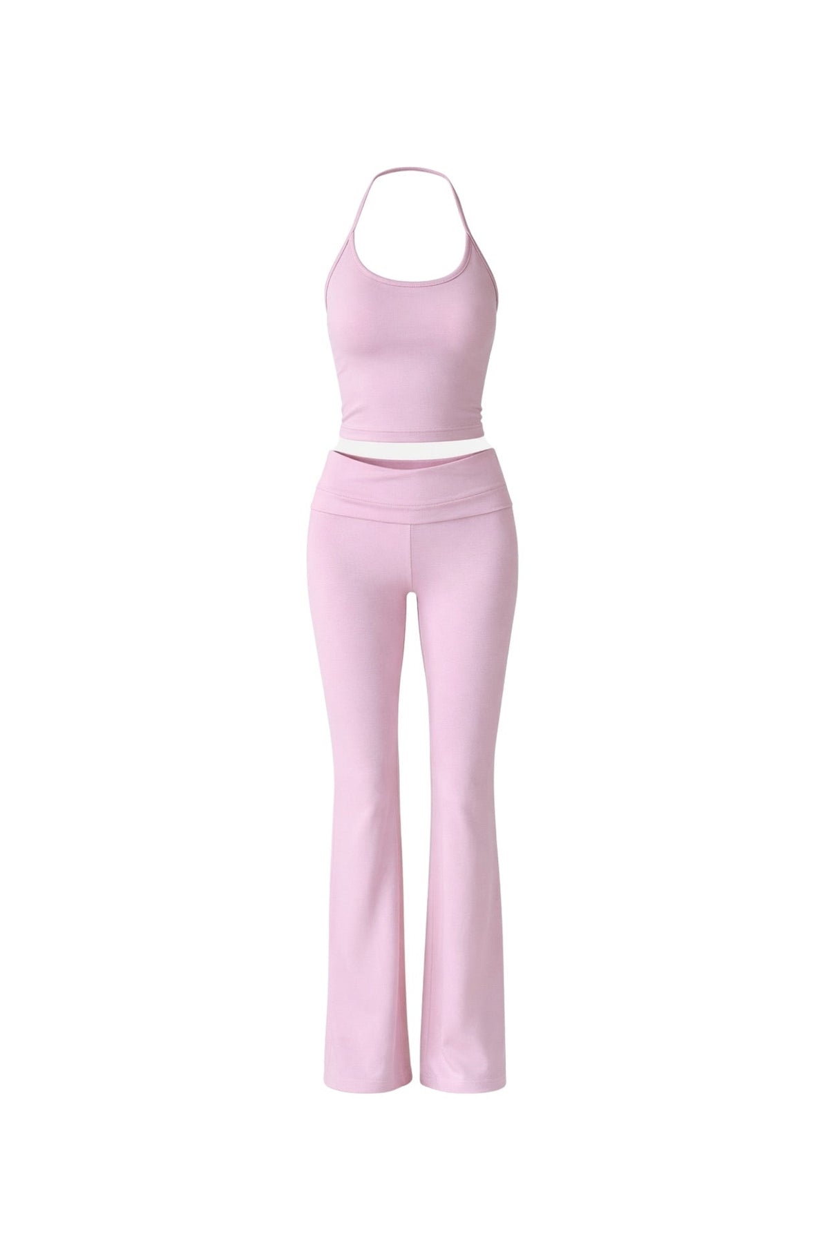 İp Askılı Bluz Wide Leg Pantolon İkili Takım - Haki