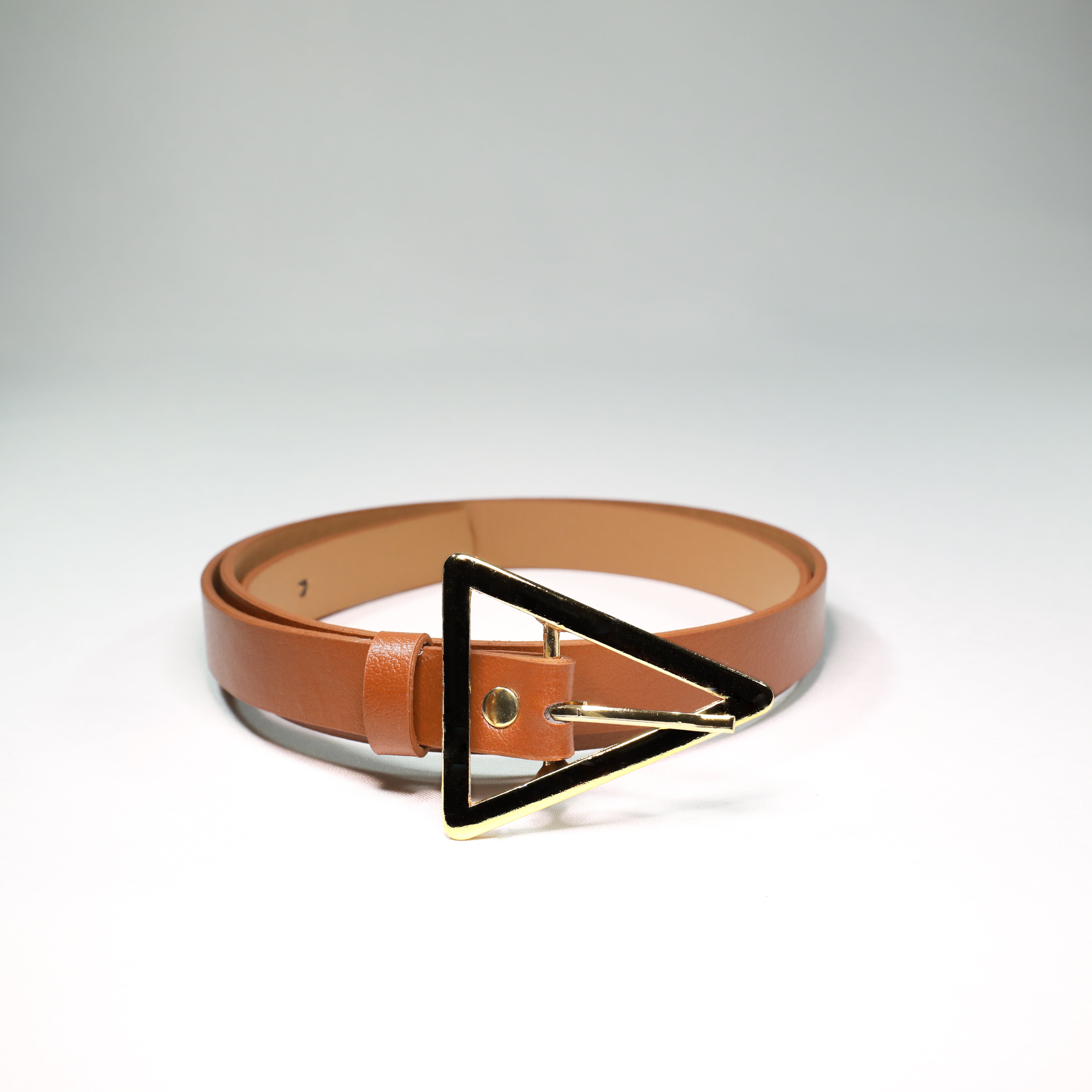 Women's Triangle Gold Buckle Belt