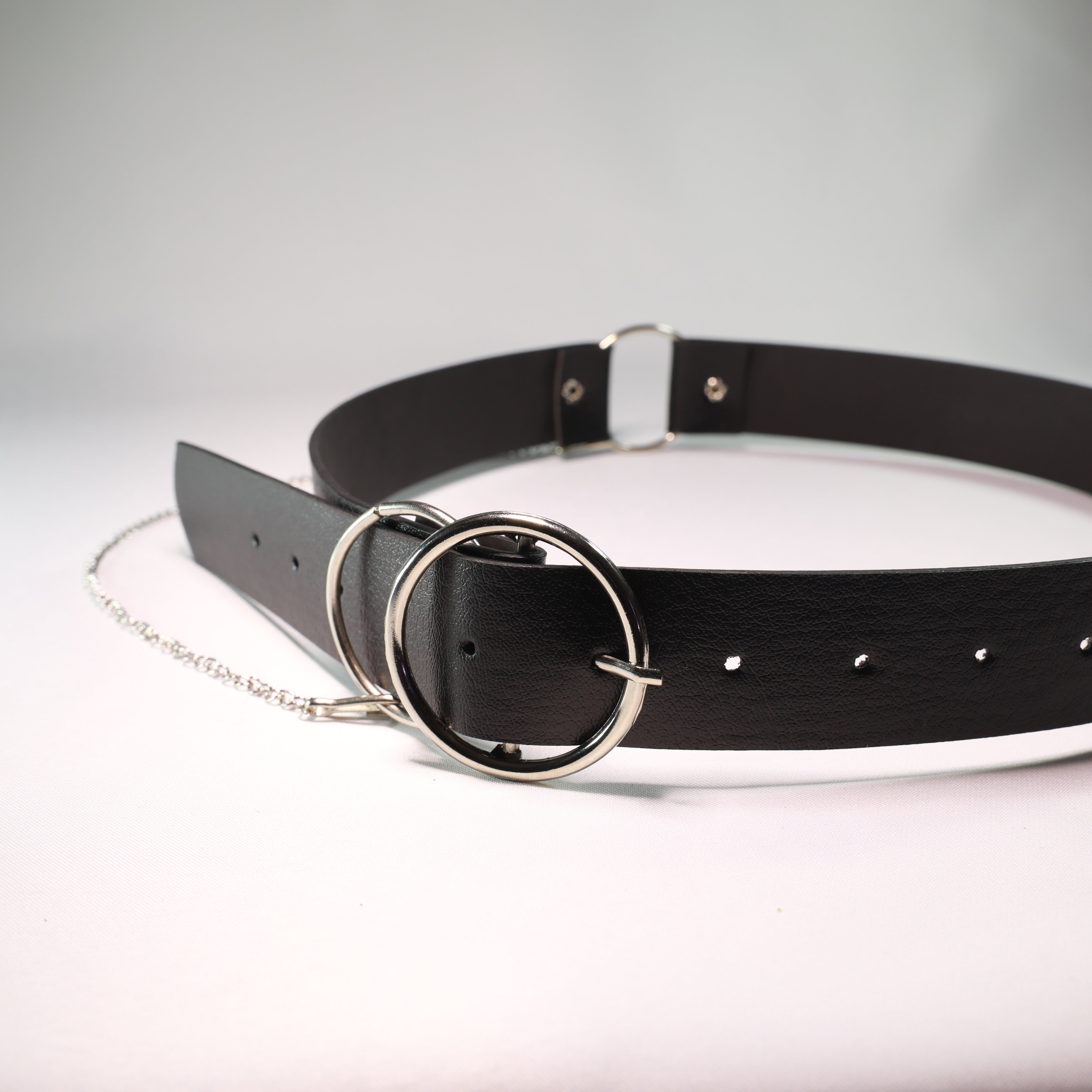 Women's Chain Belt with Ring Buckle