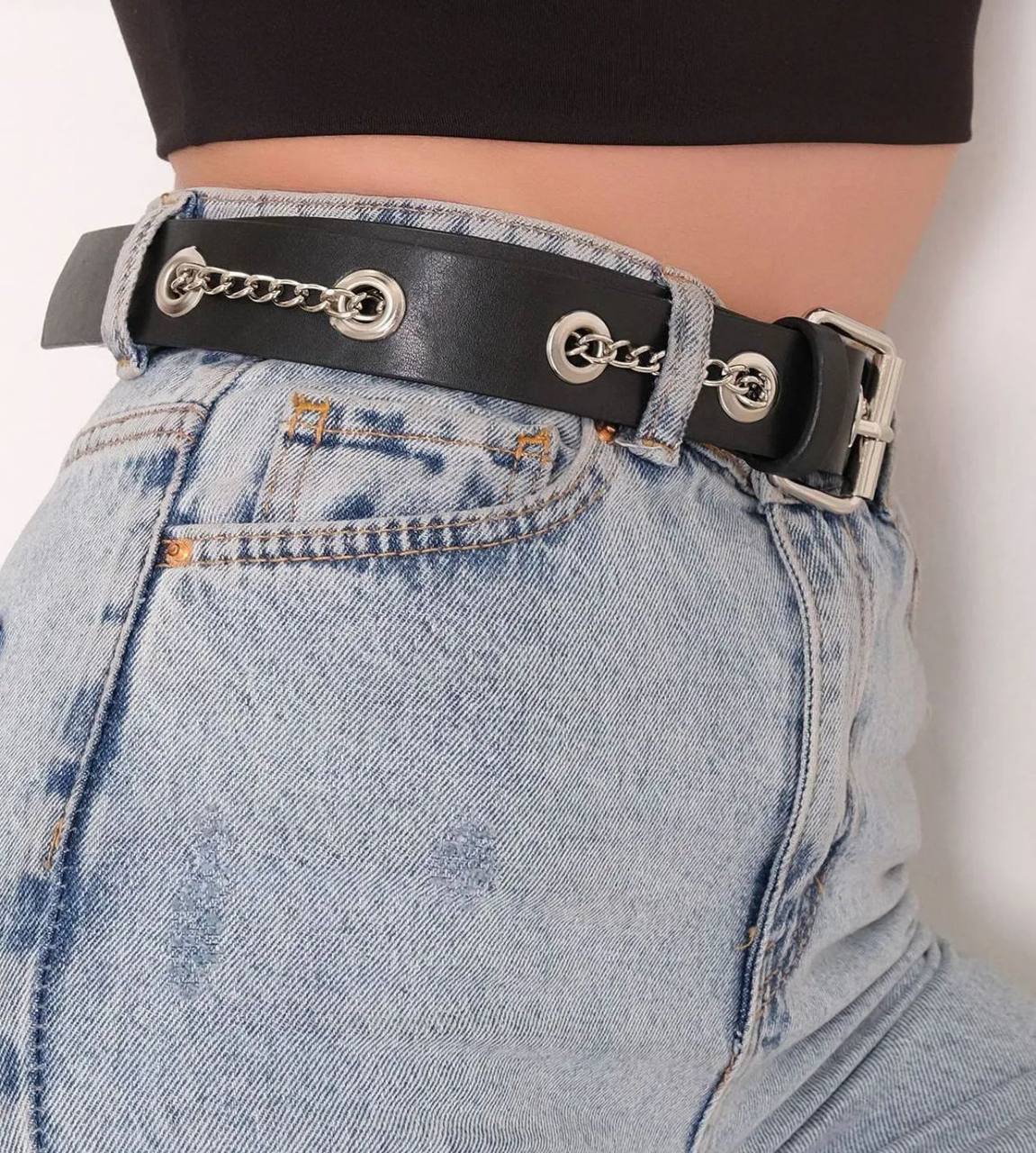 Eyelet Chain Women's Belt