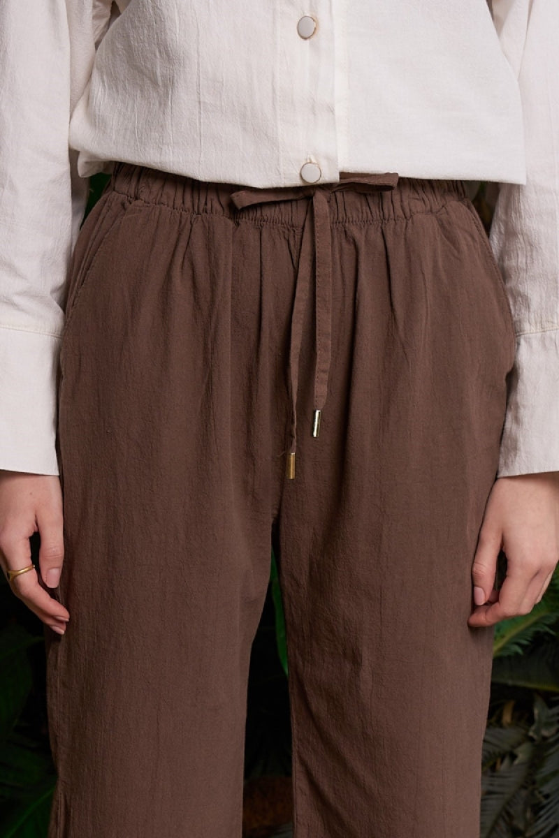 Balon Keten Pantolon - Kahverengi - (S-XL) - 4