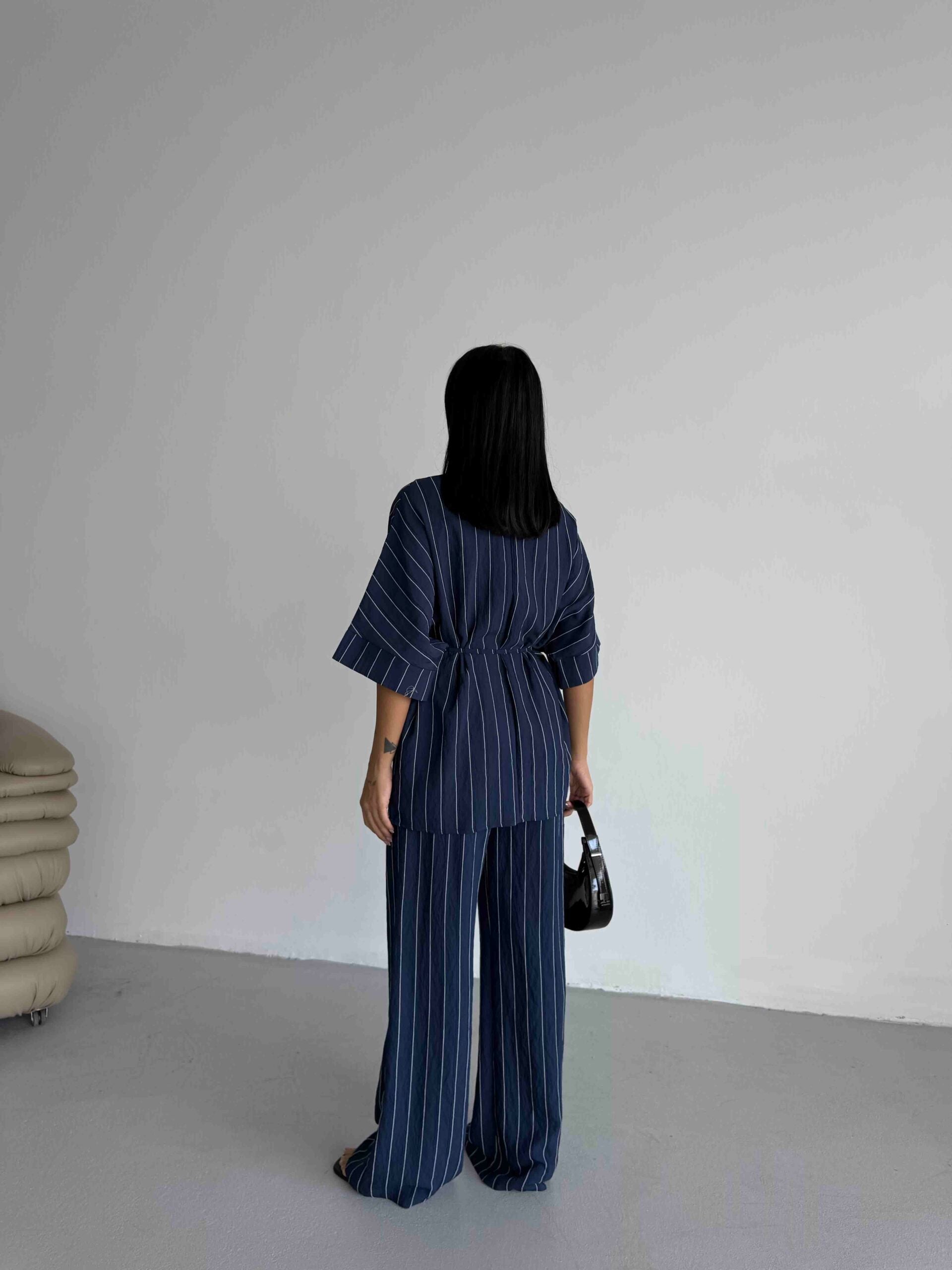 Çizgili Kimono Takım 2517