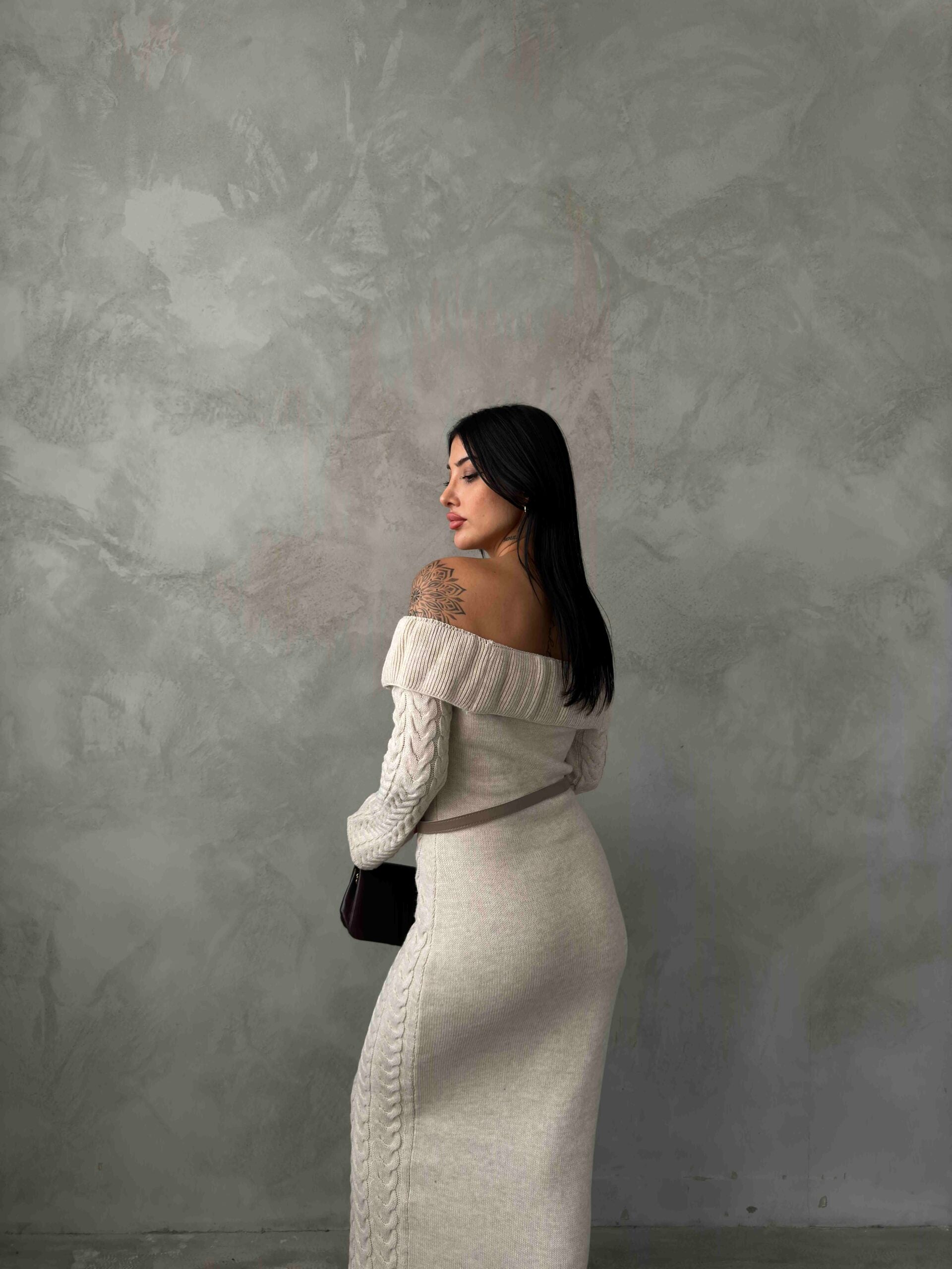 Madanno Yaka Triko Elbise 1515