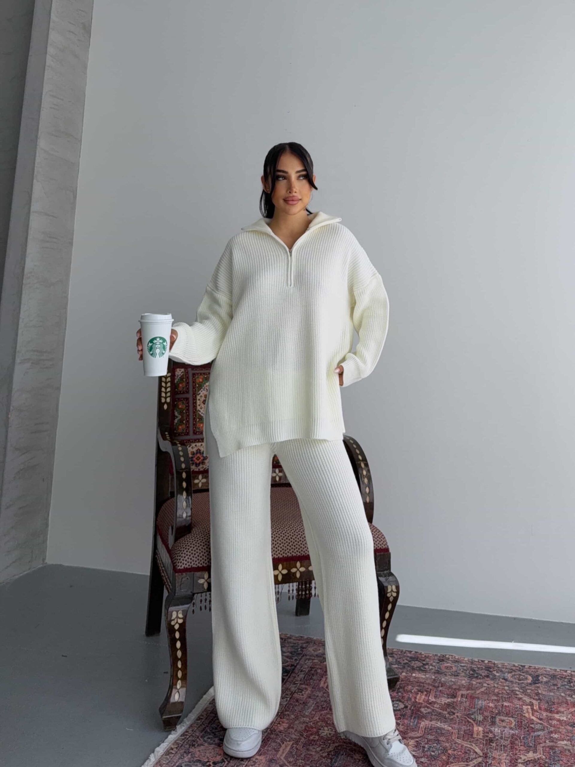 Fermuarlı Triko Takım 1556