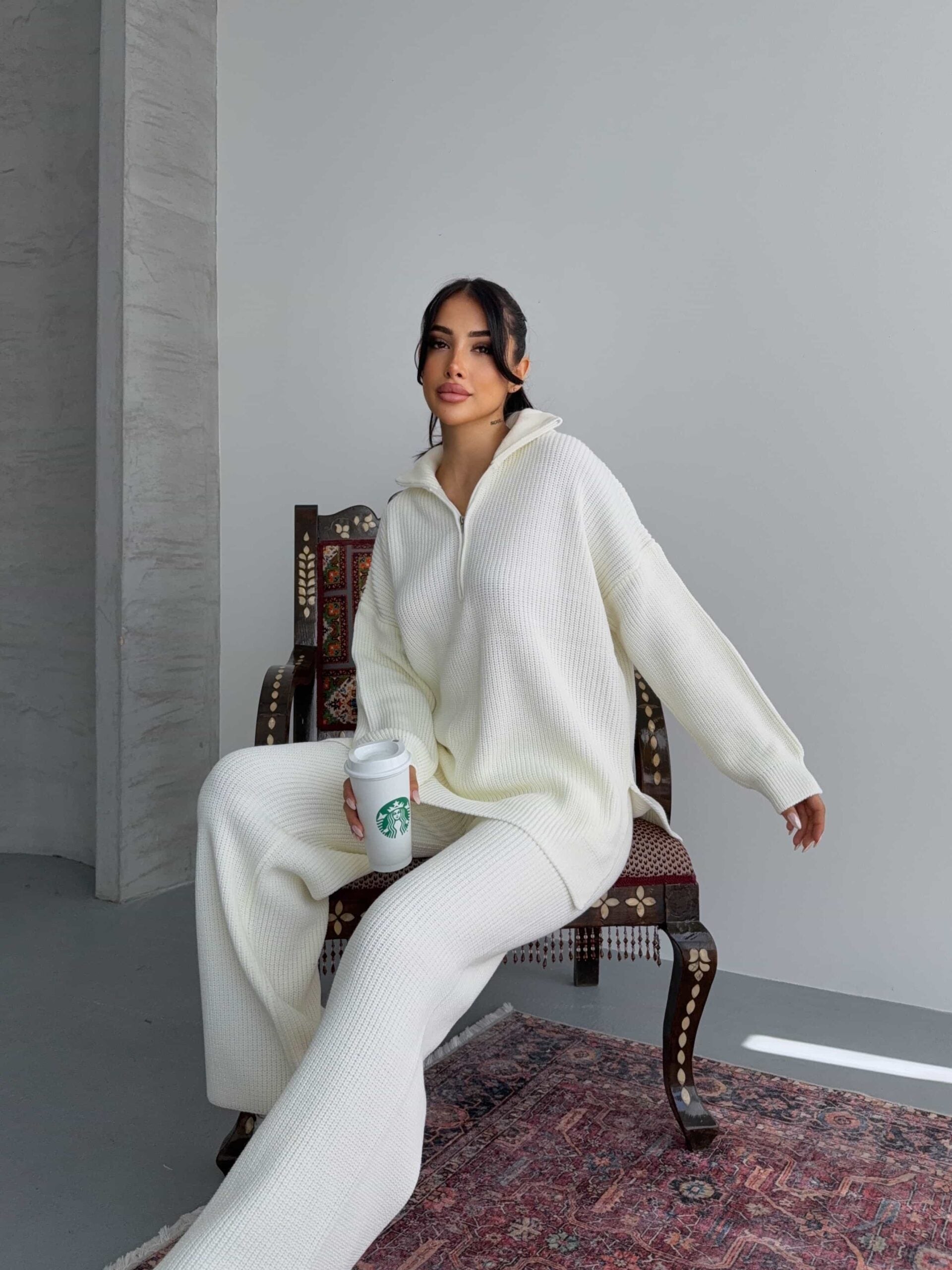 Fermuarlı Triko Takım 1556