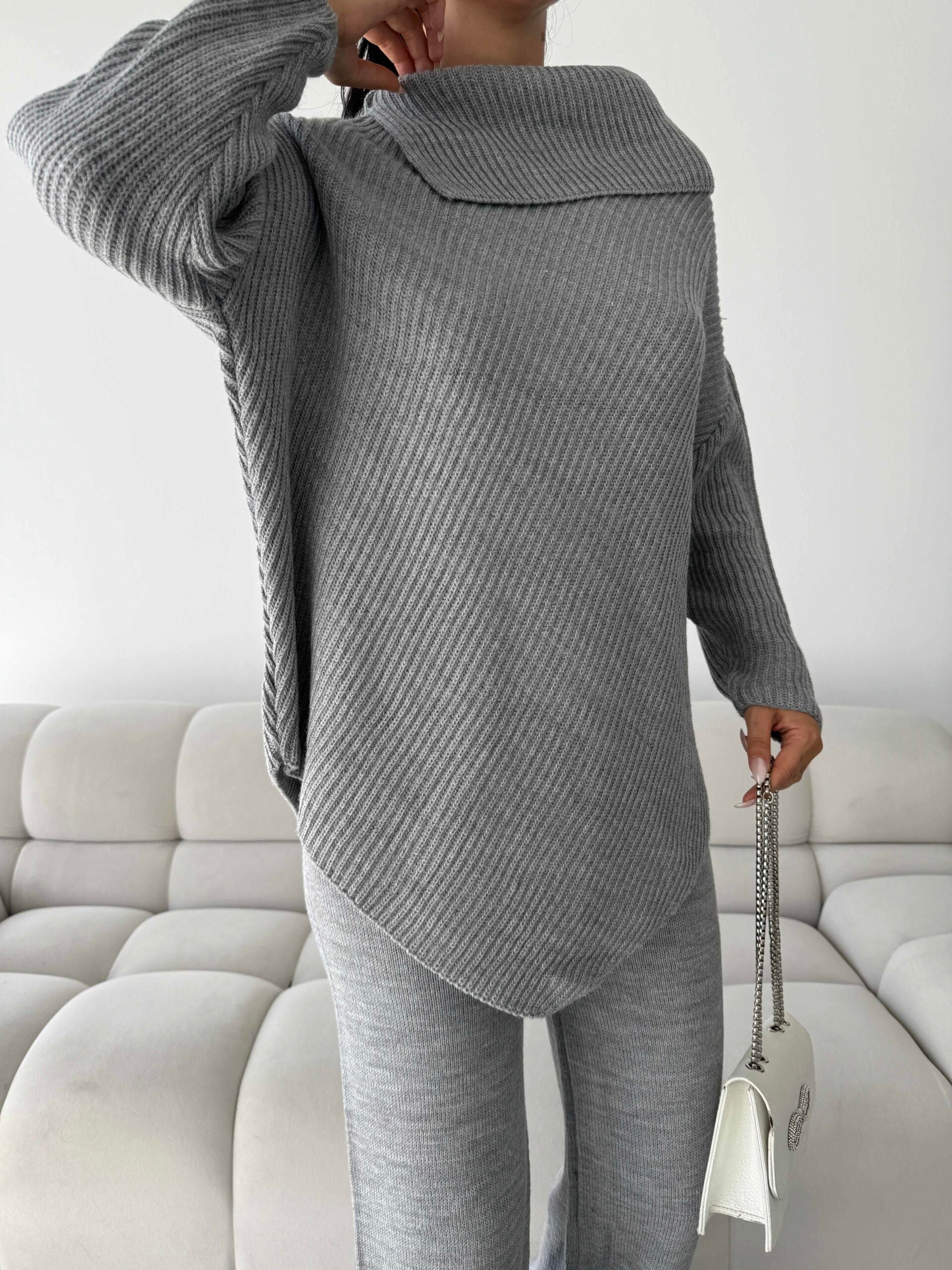 Mektup Yaka Triko Takım 1555