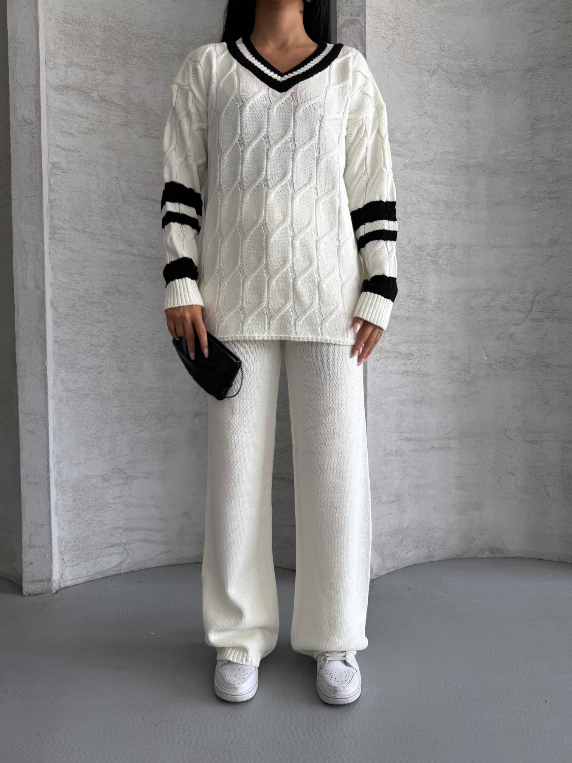 Garnili Saç Örgü Triko Takım 1564