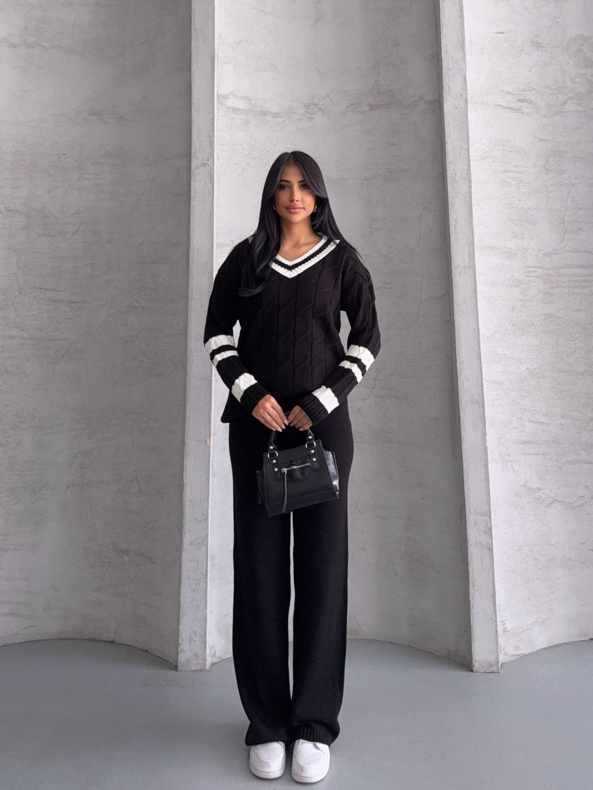 Garnili Saç Örgü Triko Takım 1564