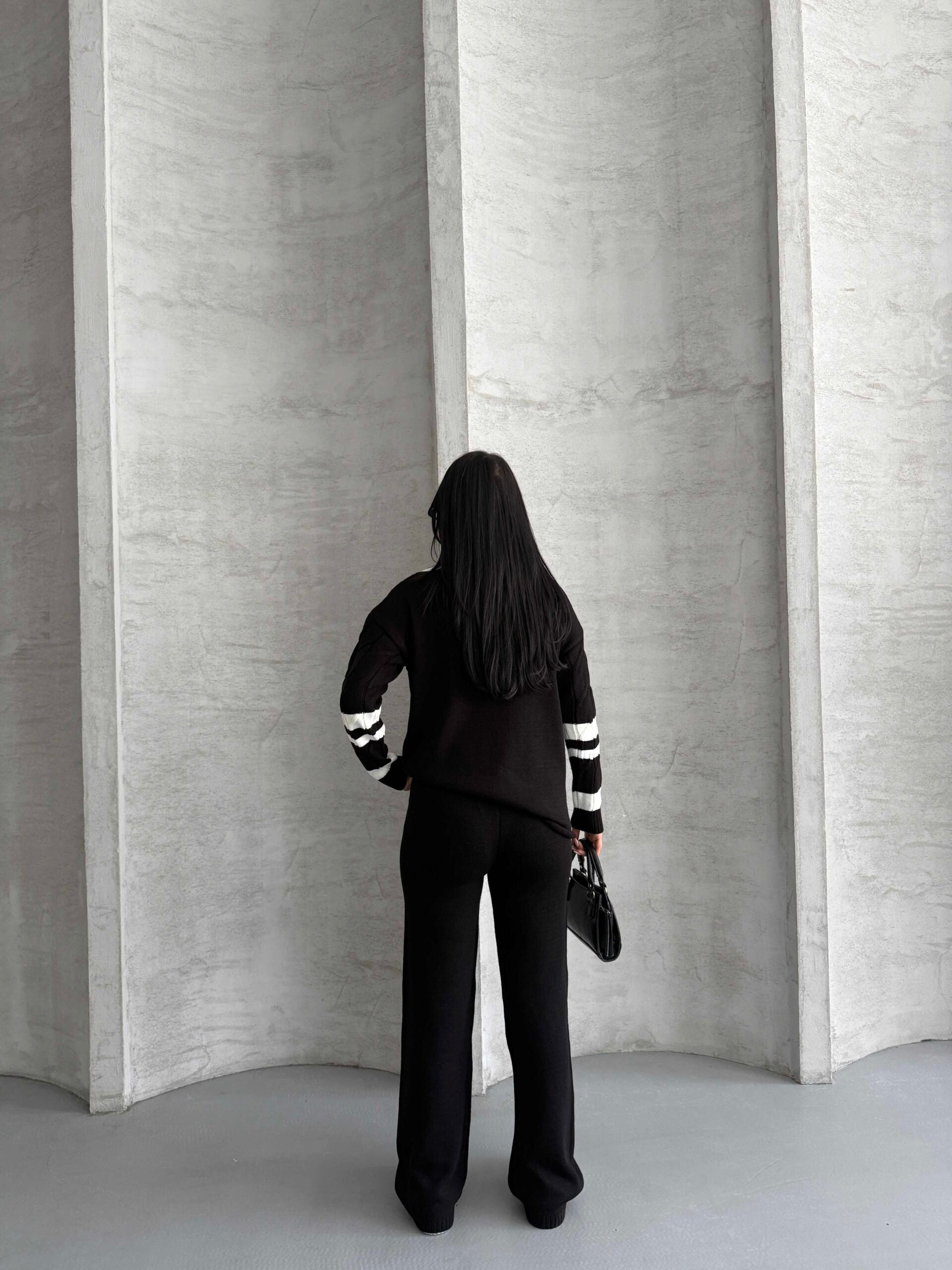 Garnili Saç Örgü Triko Takım 1564