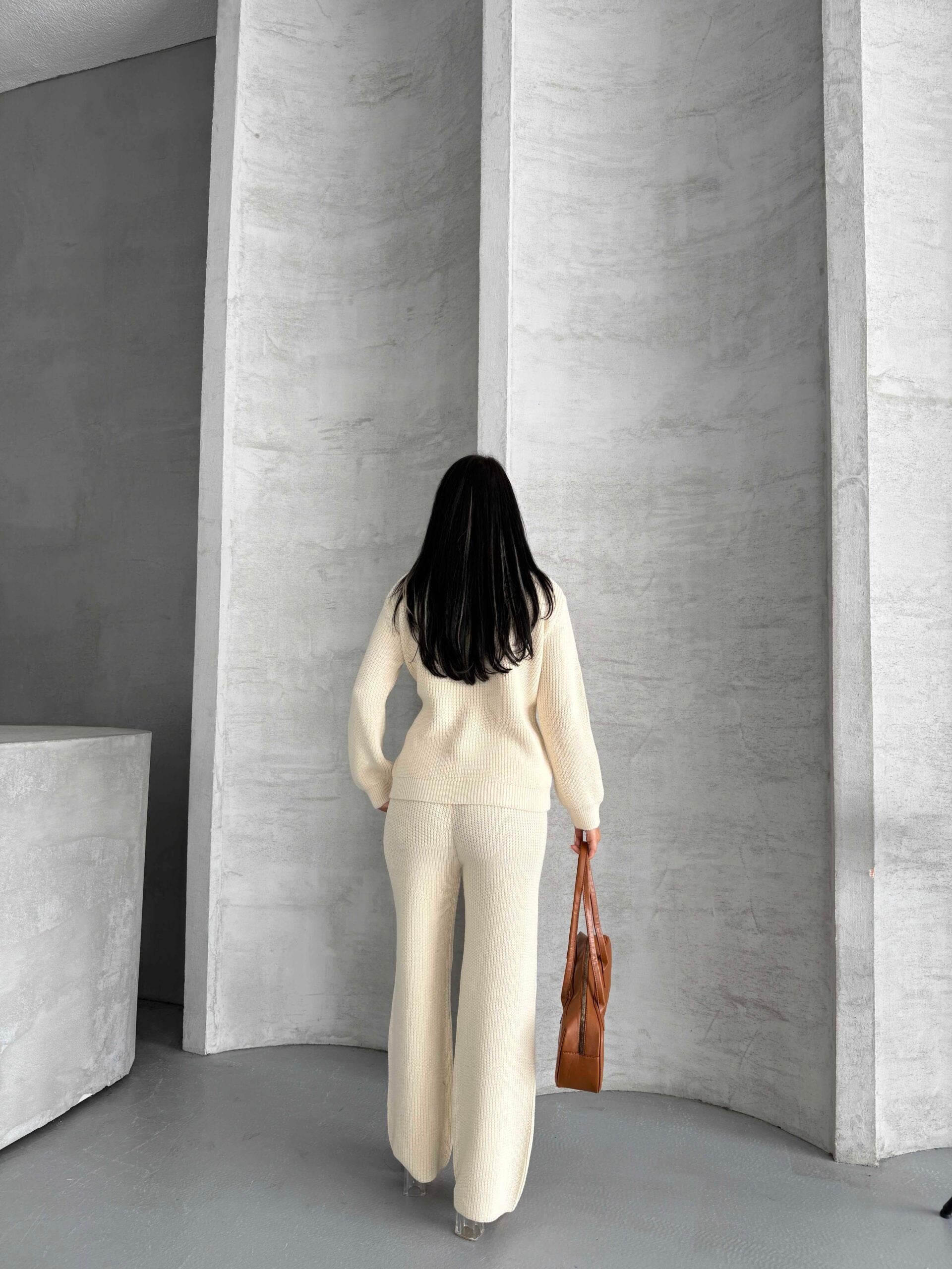 Düğme Detay Triko Takım 1565