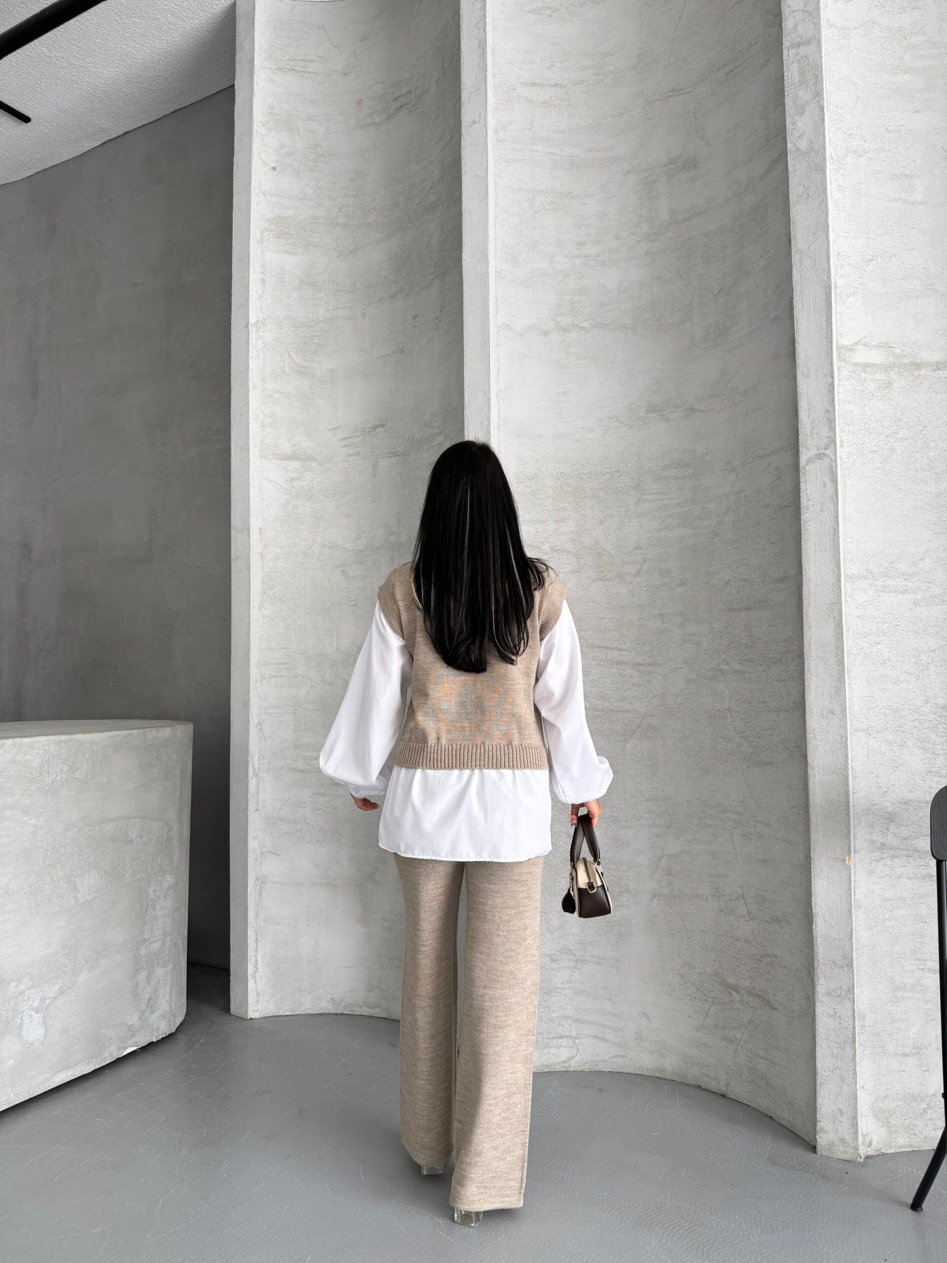 Gömlek Detay Triko Takım 1561