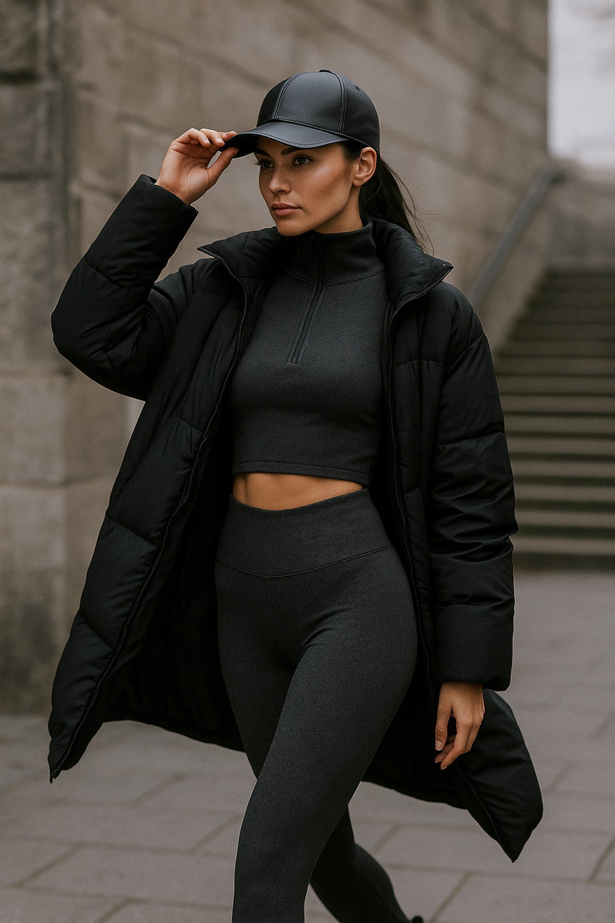 Klasik Siyah Renkli Düz Siperlikli Deri Baseball Şapka - Sade Şık Tasarım Spk1104