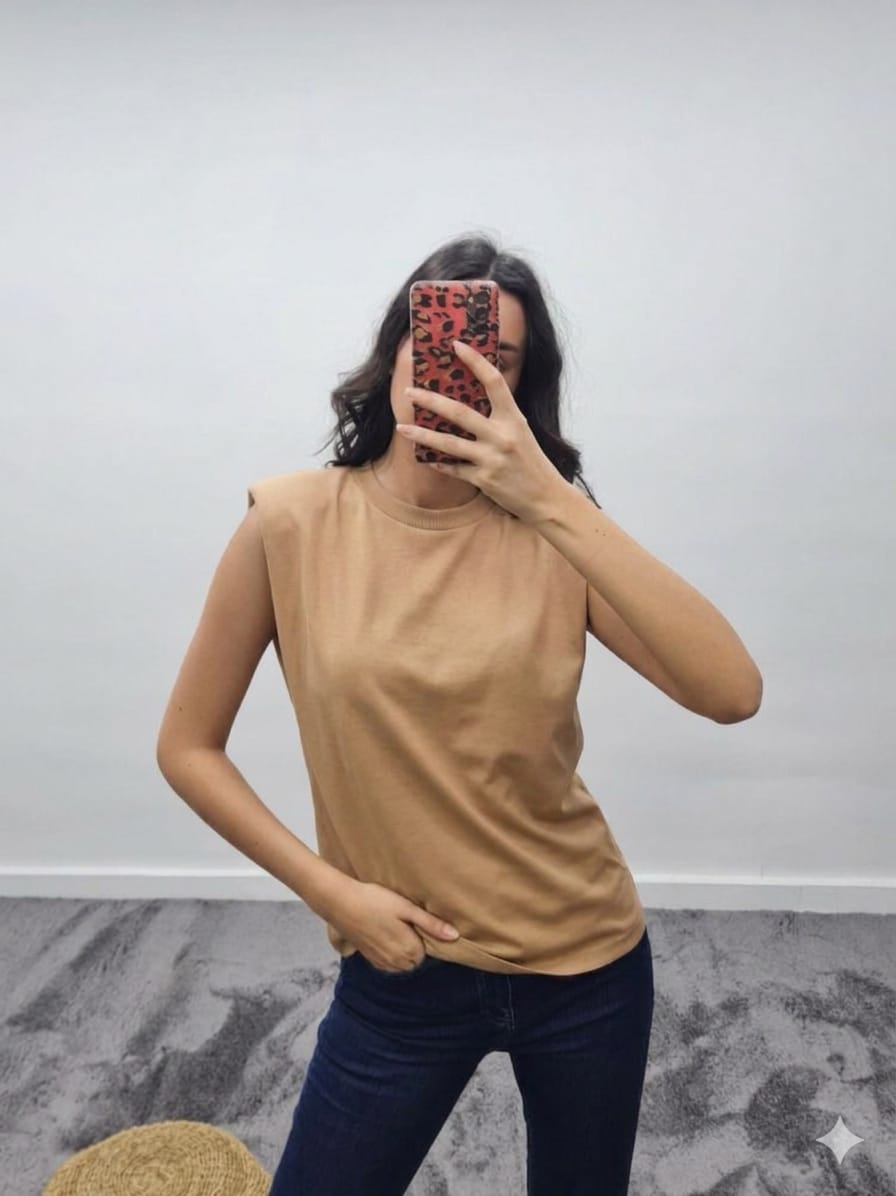 Vatkalı Bisiklet Yaka T-Shirt