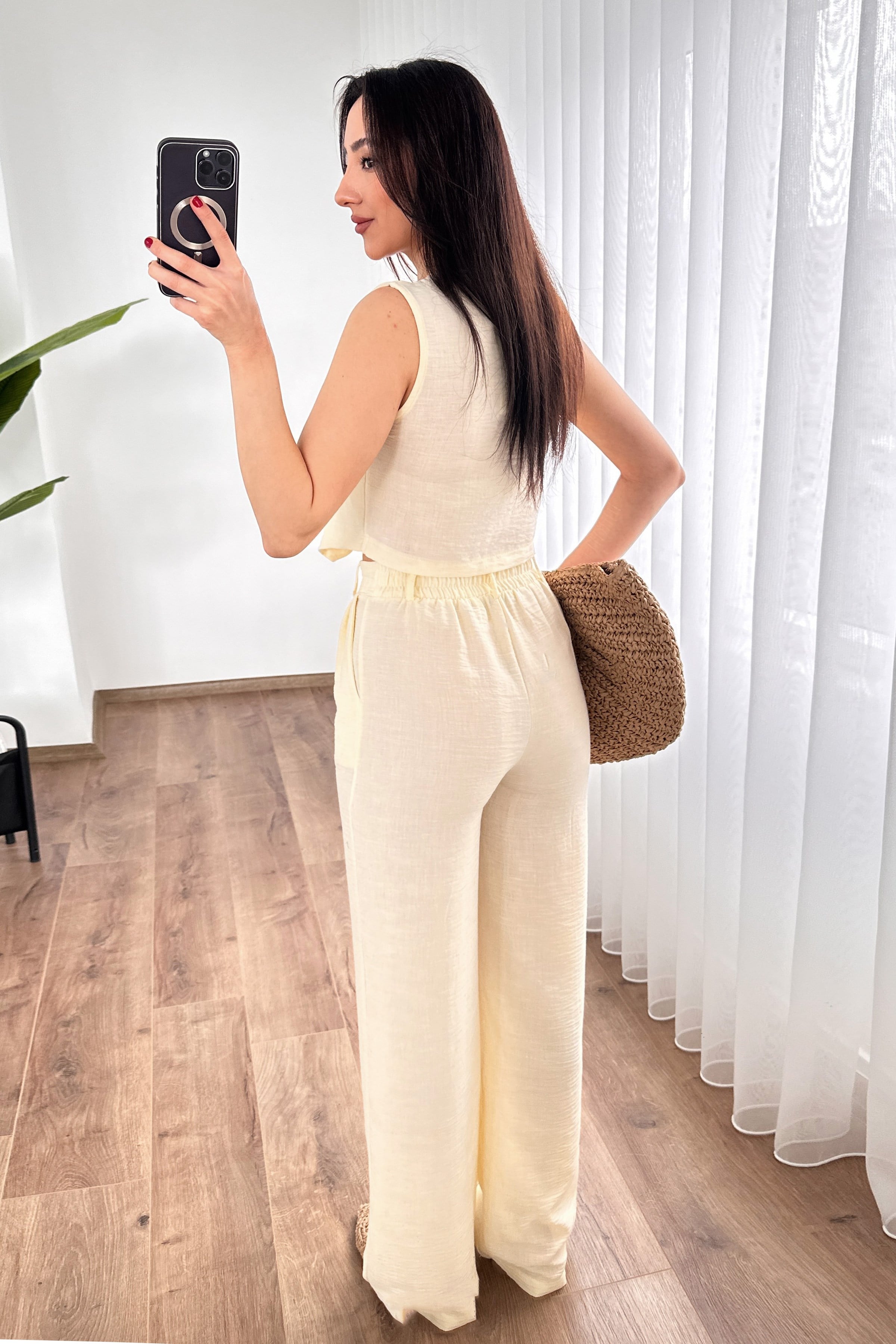 Kırçıllı Desen Sarı Toptan Takım