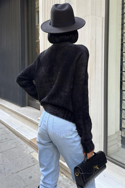 Aksesuarlı Premium Yumoş Kazak 1367