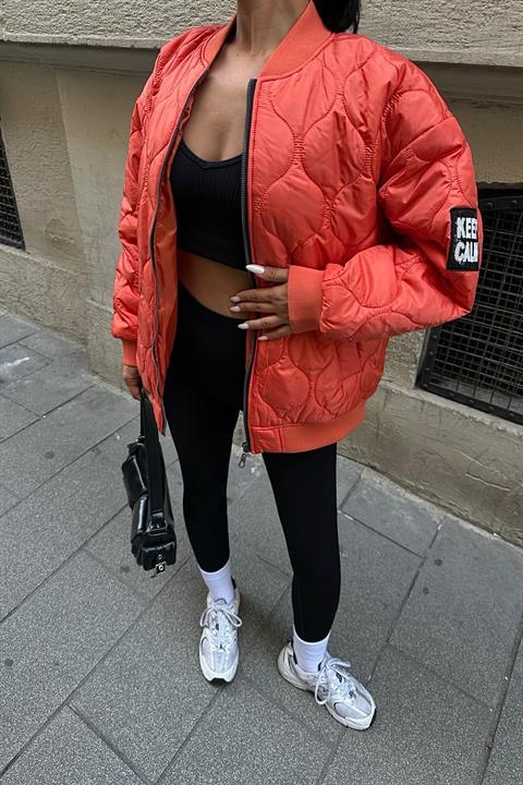Alisa Oversize Kapitone Bomber Ceket 7058 -08
