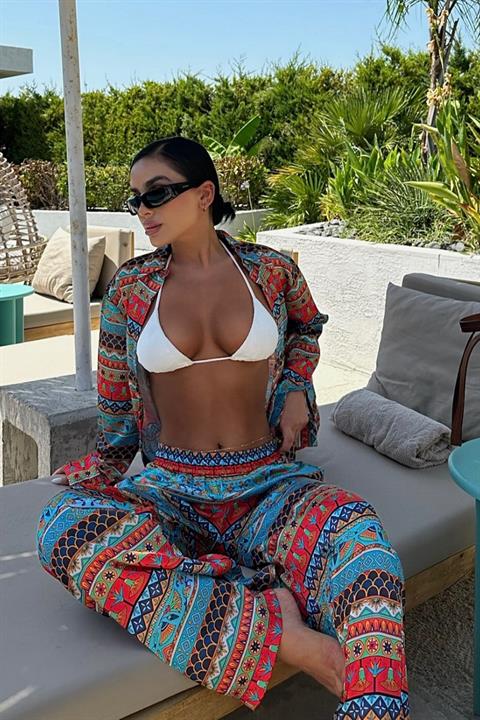 Alita Desenli Twill Saten Takım 9619-08