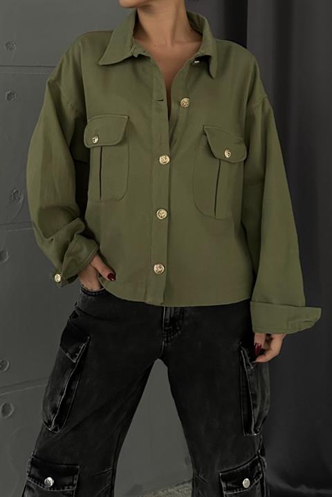 Anya Oversize Gabardin Ceket 6063-8