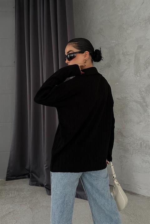 Anya Oversize Gabardin Ceket 6063-8