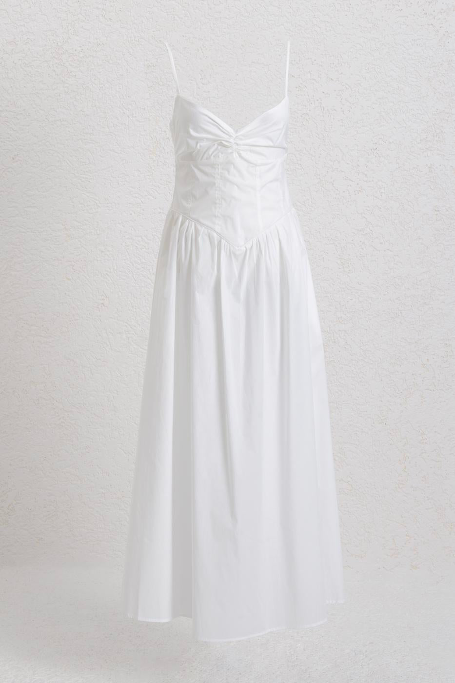 Strappy Bodice Midi Dress