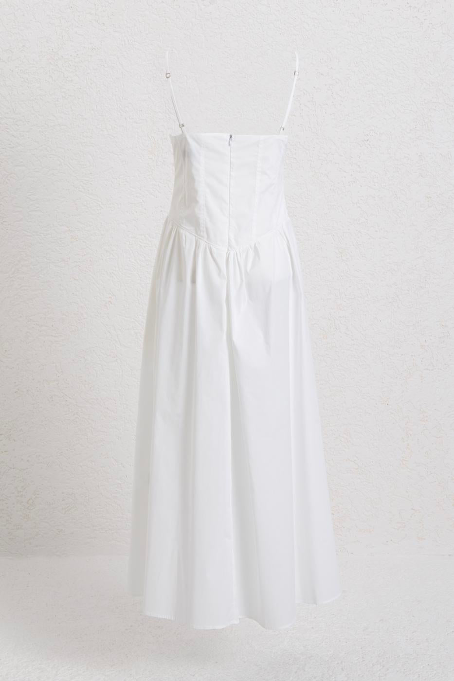 Strappy Bodice Midi Dress