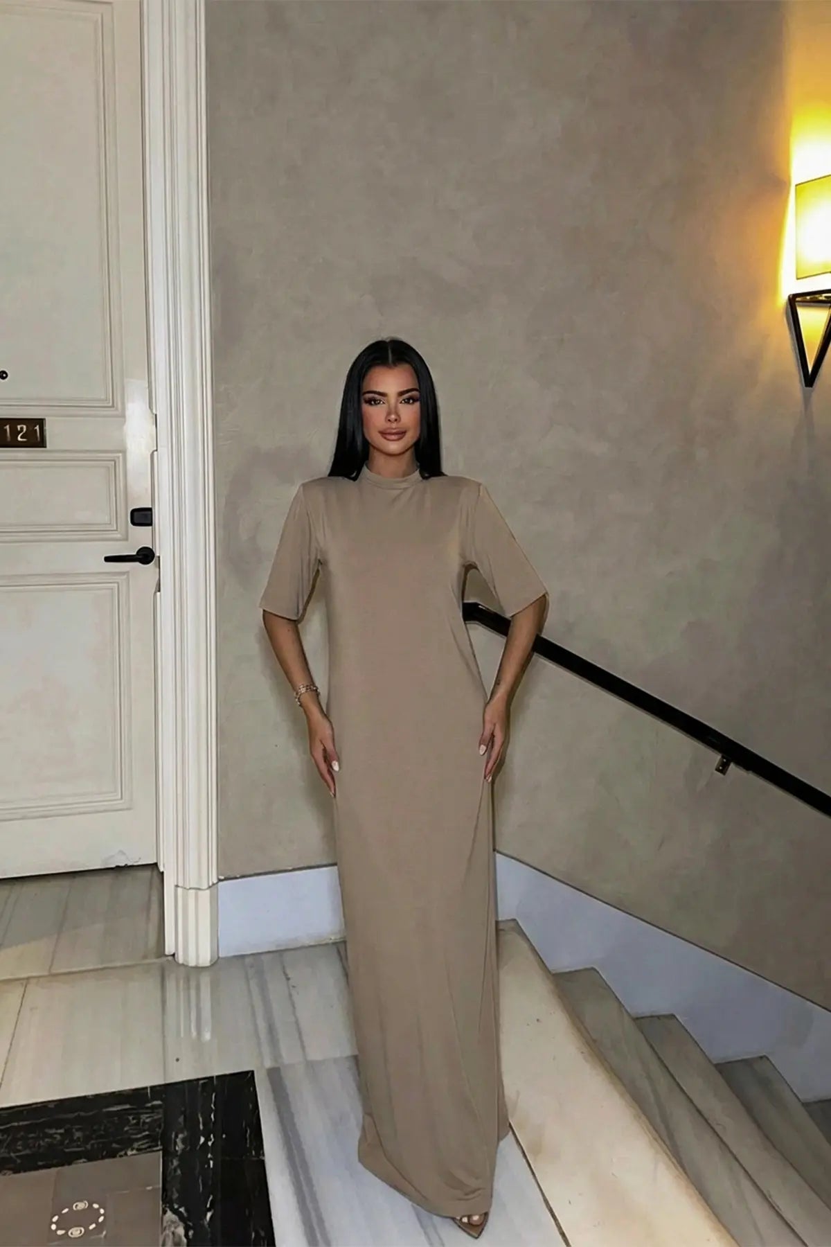 Beige Roland Long Dress