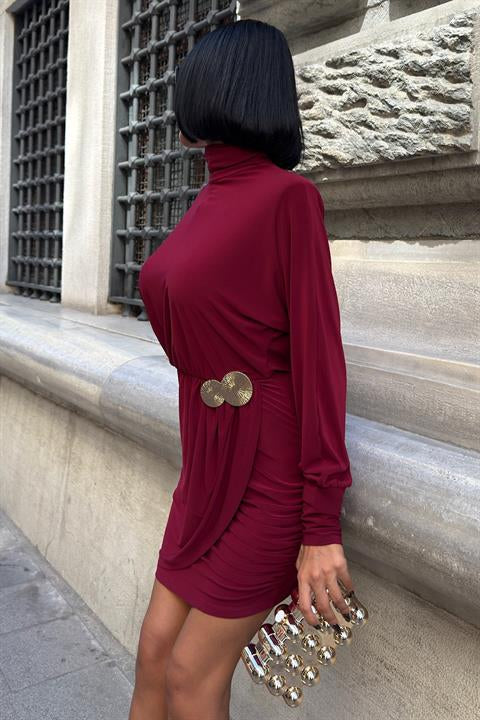 Beli Aksesuar Detaylı Sandy Elbise 2910