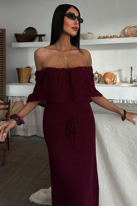 Bella Ajurlu Straplez Elbise 2713-0025