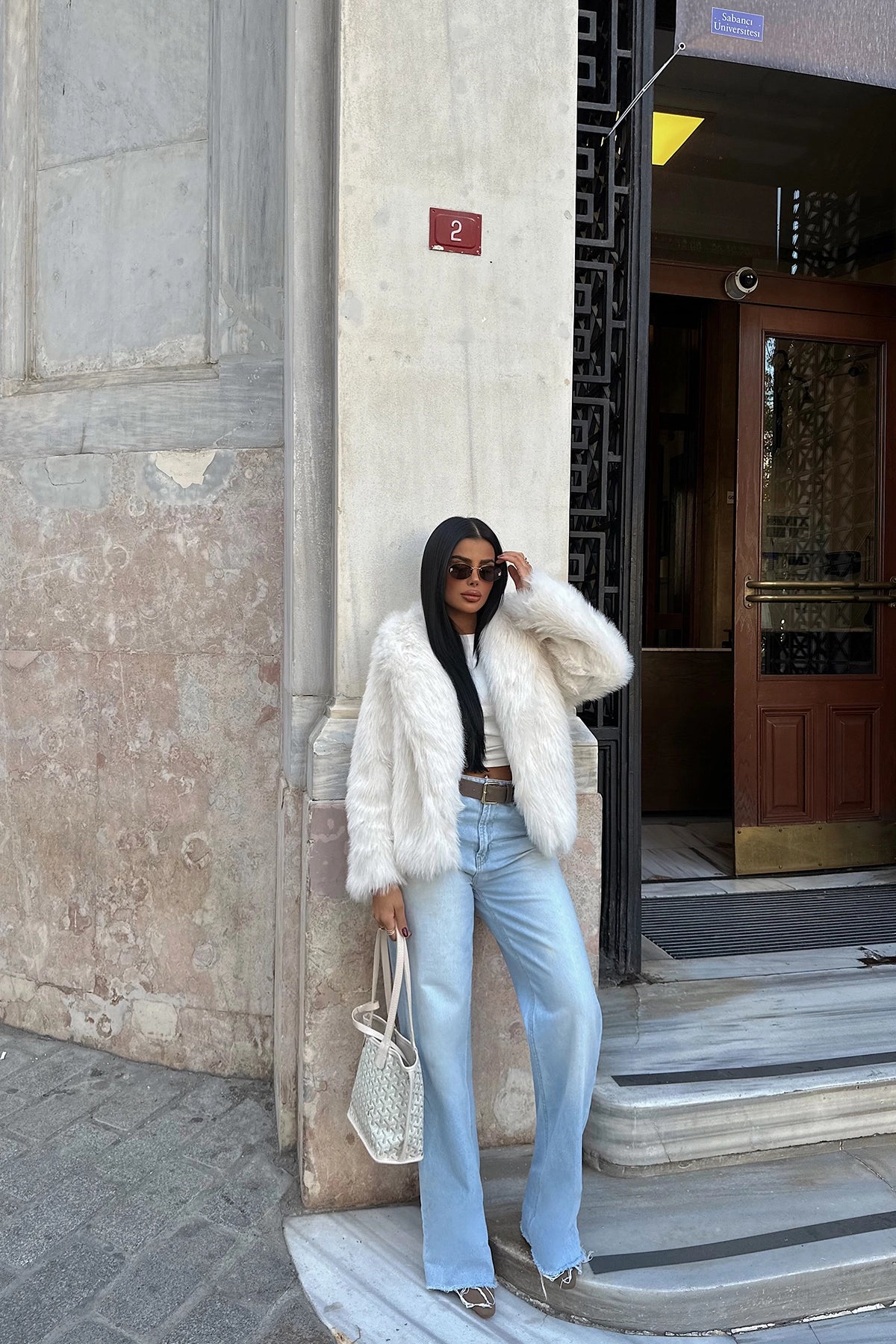 White Rufina Fur