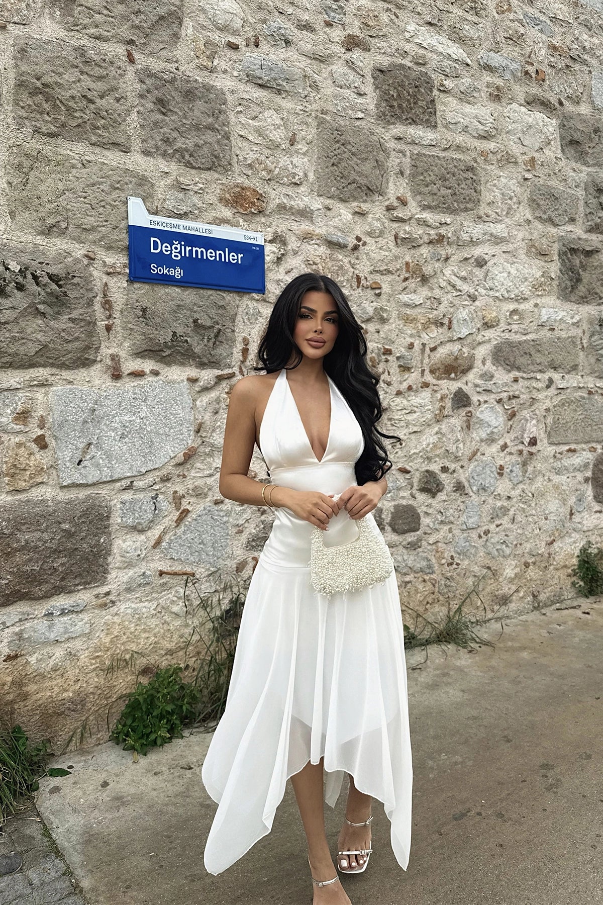 Beyaz Sandra Elbise XS