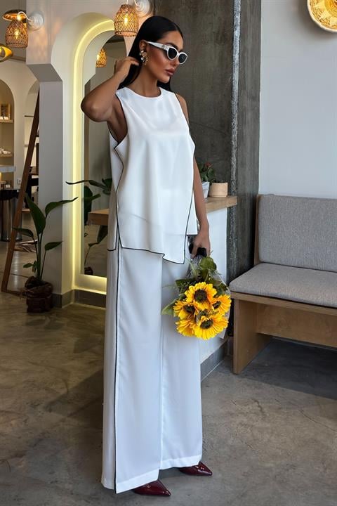 Biye ve Asimetrik Detaylı Salaş Takım 10132