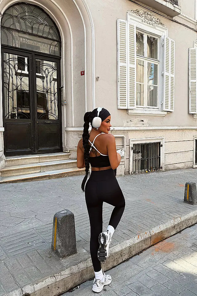 Siyah 4 lü Yoga Set