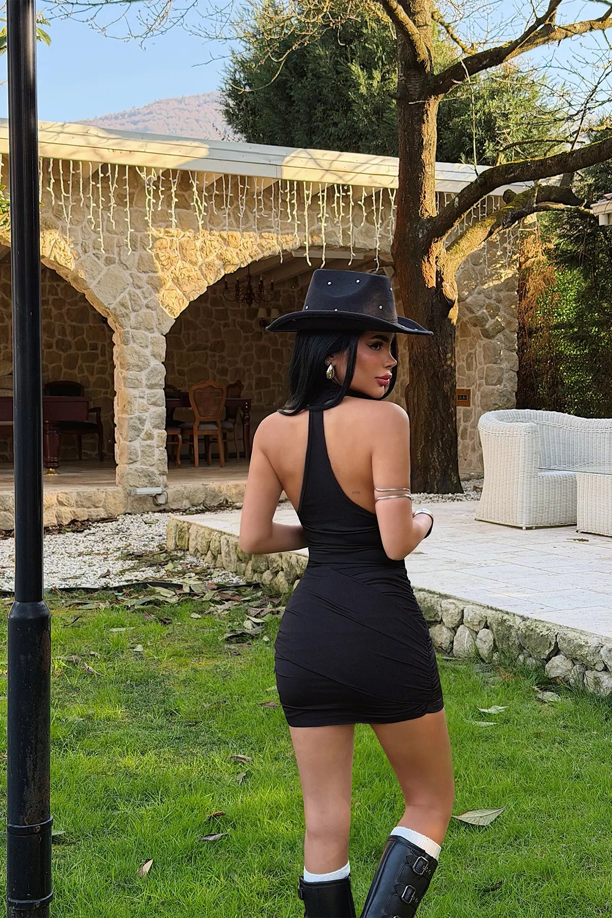 Siyah Kawos Elbise