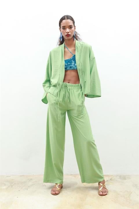 Blanca Plazzo Pantolon Takım 9852 YEŞİL L