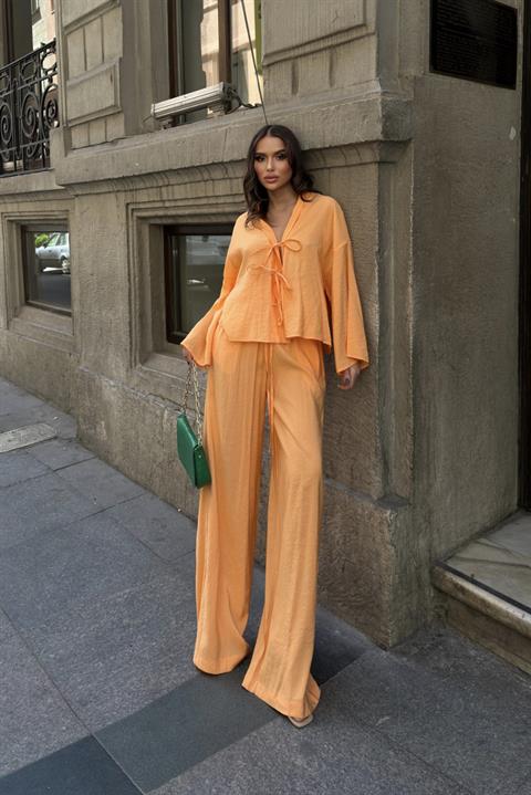 Blanca Plazzo Pantolon Takım 9852 ORANJ L