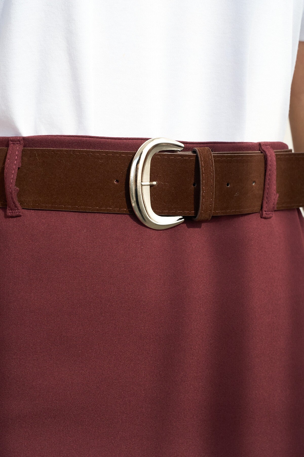 Bordo Kemerli Mini ETEK