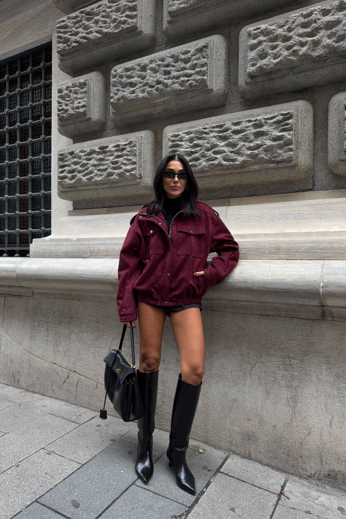 Bordo Pilot Model Süet Mont