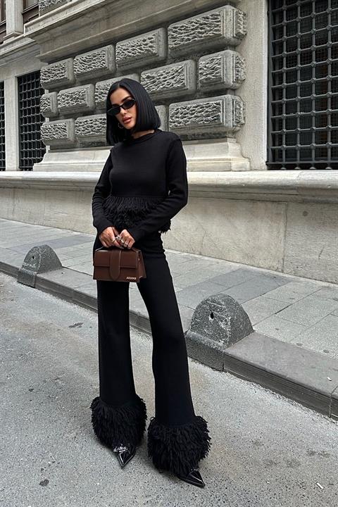 Boris Kazak Pantalon İkili Takım 9961 SİYAH STD