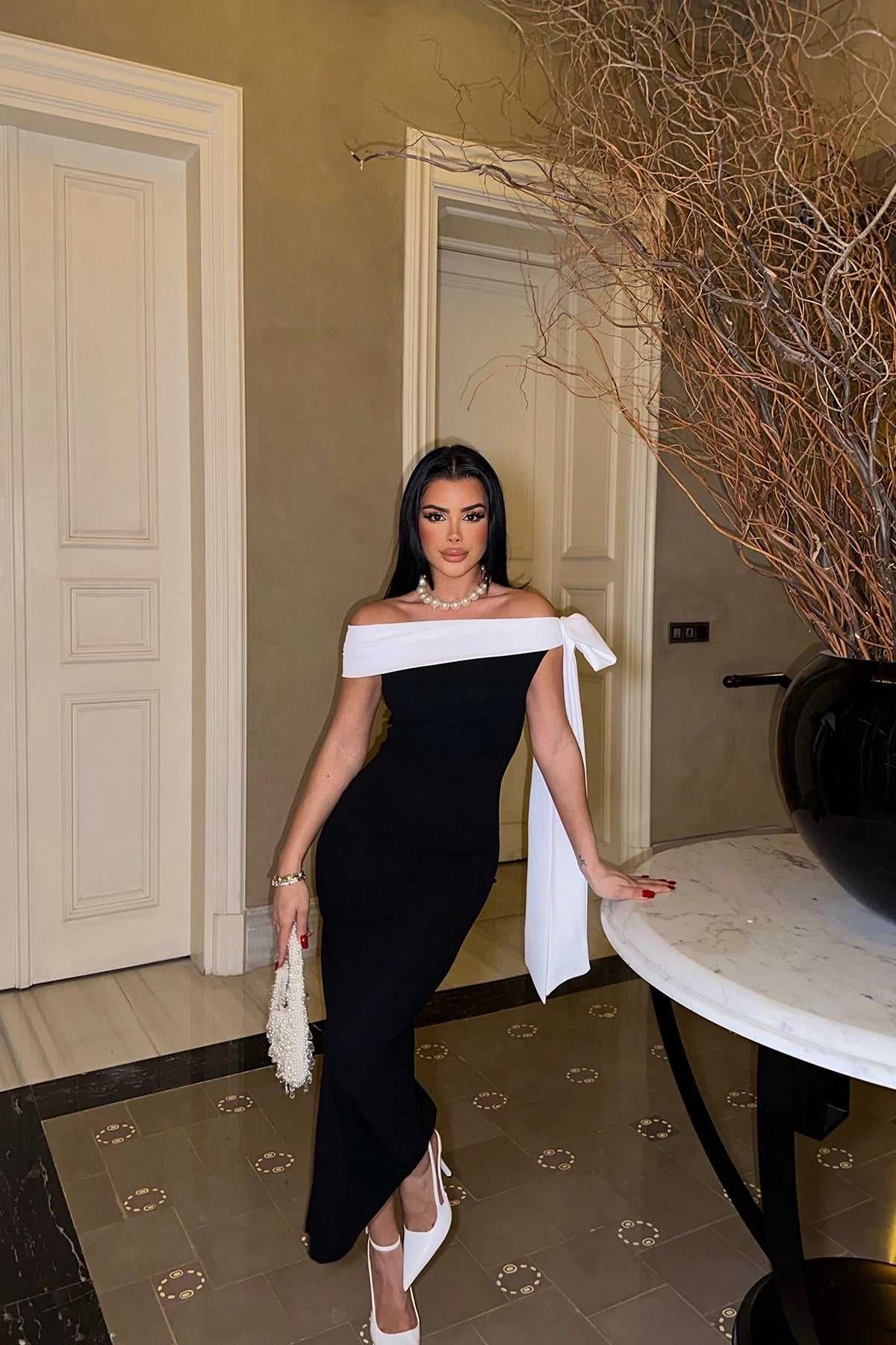 Brıanna Çift Renk Midi Elbise