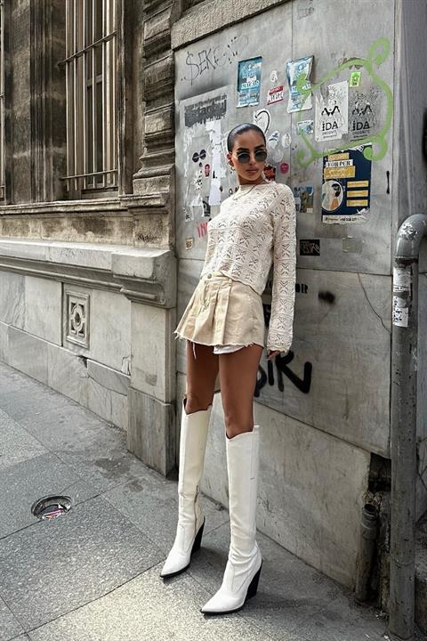 Cailey Kroşe  Bisiklet Yaka Kazak 1298-25