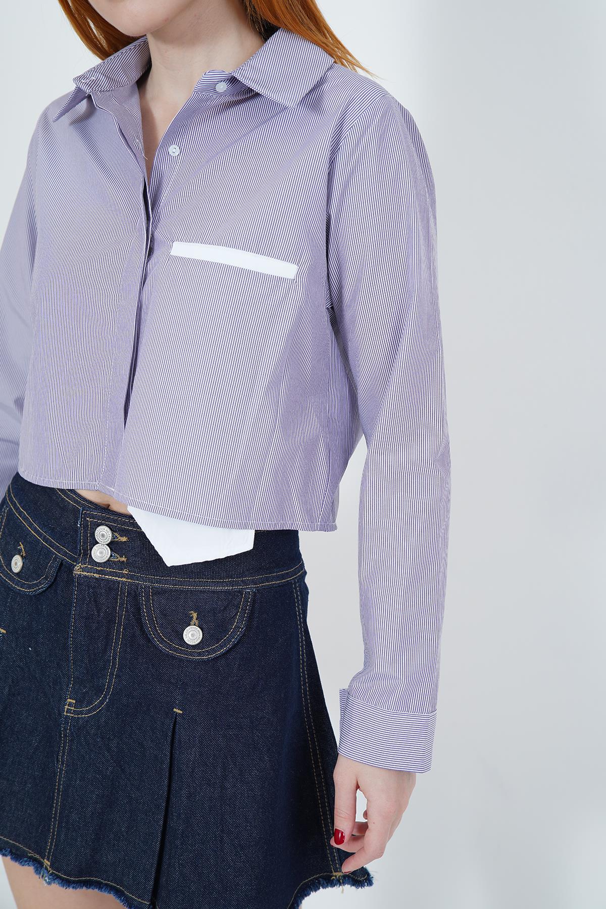 Cepcik Ve Düğme Detaylı Kot Toptan Etek