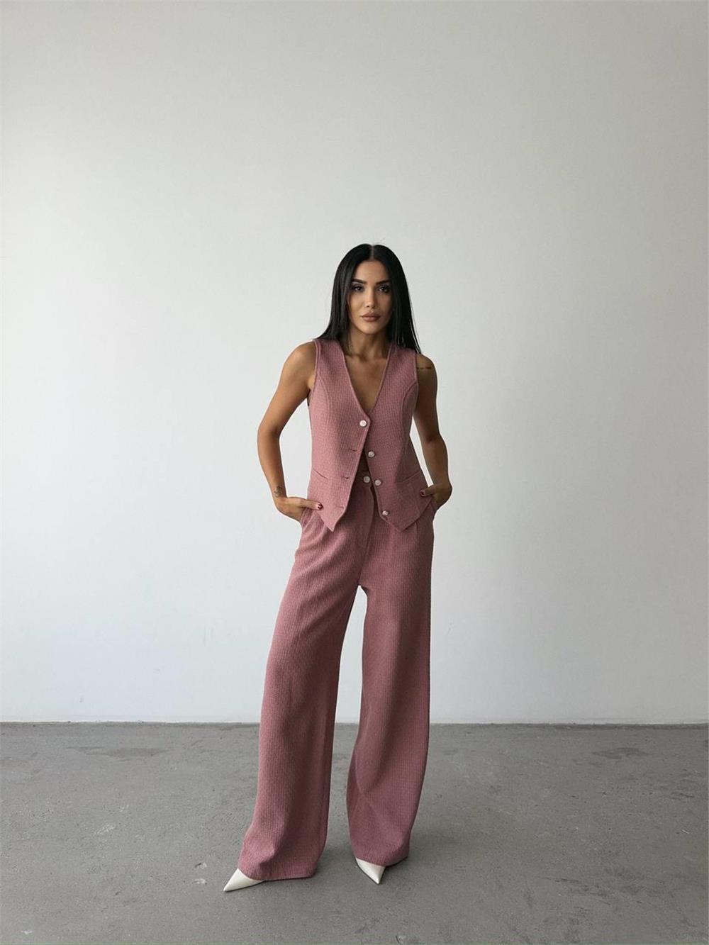 CHANEL YELEK-CEKET-PANTOLON TAKIM - Gül Kurusu